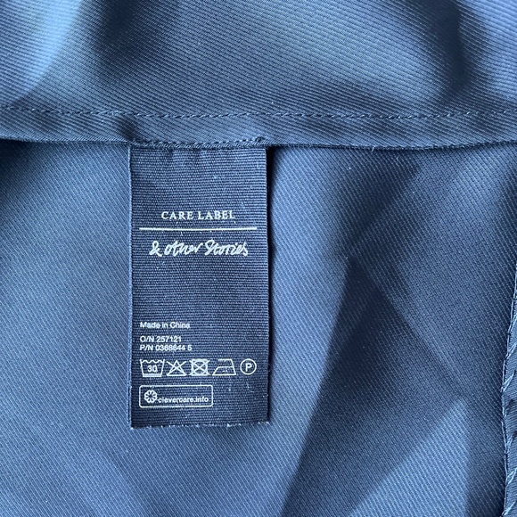 And Other Stories High Neck Black Polyester Scuba A-line Casual Shortsleev Dress - Picture 12 of 14